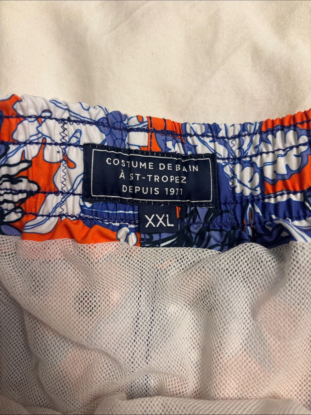 Vilebrequin Orange and Blue Tropical Bird Swim Shorts - Picture 3 of 3